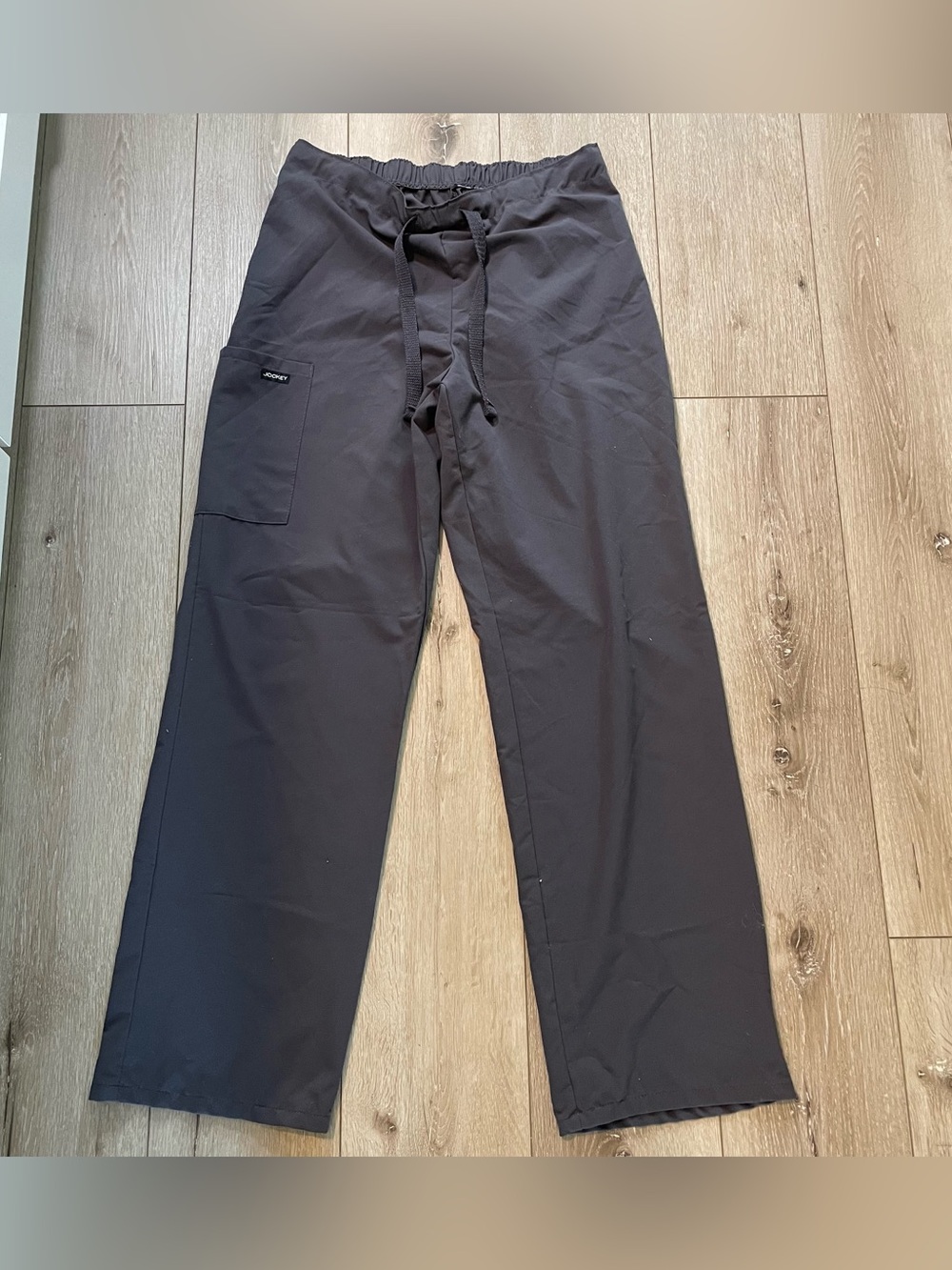 Jockey Classic Gray Scrub Pants | Unisex Mid-Rise Drawstring Cargo | Size Small